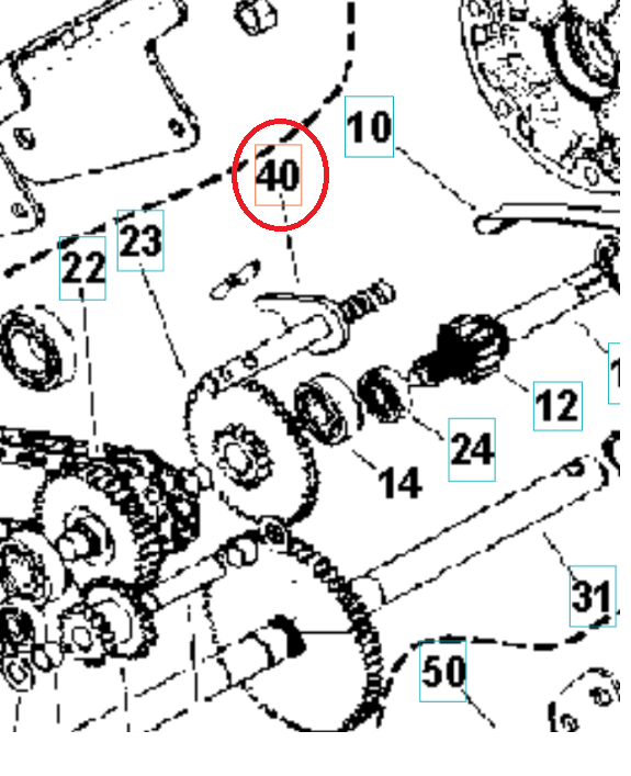 Shaft Gear 5986800-01 in the group  at Motorsågsbutiken (5986800-01)