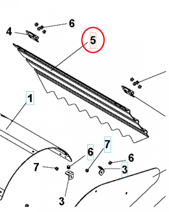 Cover Hangers Rear Screen Gray Ra 5986811-01 in the group  at Motorsågsbutiken (5986811-01)