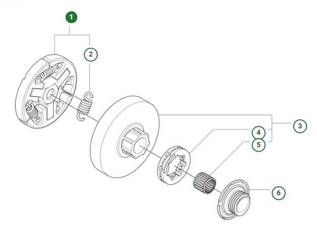 Clutch 564XPG in the group Husqvarna Chainsaw 5-series at Motorsågsbutiken (5998575-02)