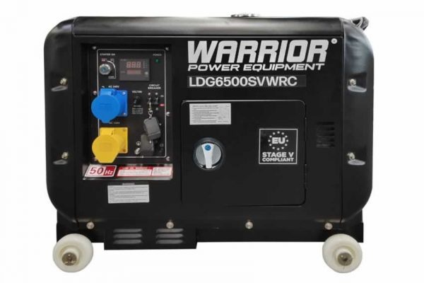 Warrior 6.25 kVa Diesel, 3-phase - Remote in the group Construction / Power stations / Warrior Power Generators Diesel at Motorsågsbutiken (LDG6500SV3WRC)