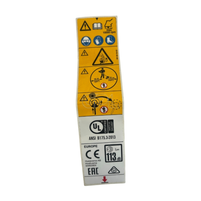 Warning decal