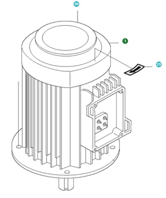 Electric motor 9.2Kw, 575-600V 5013656-03