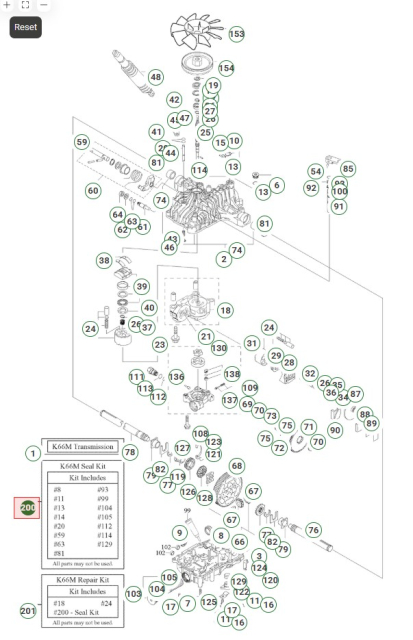 K66B,D,I,K,M Seal Kit 5024513-01