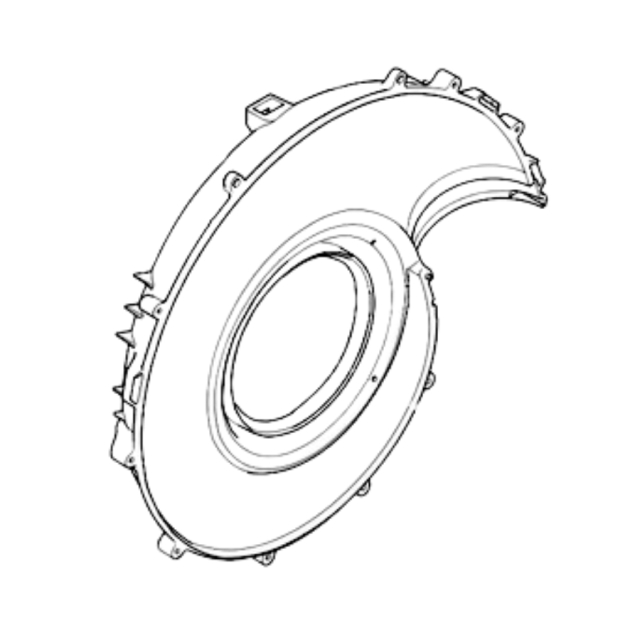 Fan housing half frame side hu