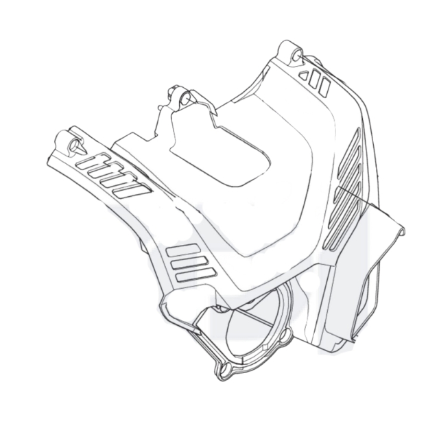 Cover engine housing warning