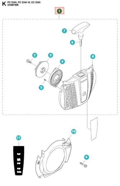 Starter Jonsered CC2245, FC2245