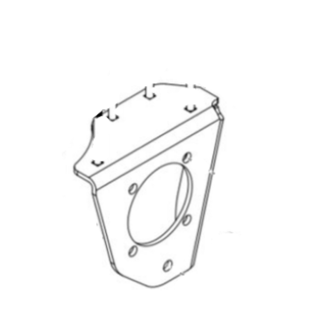 Bracket mtg, xmsn LH, blk