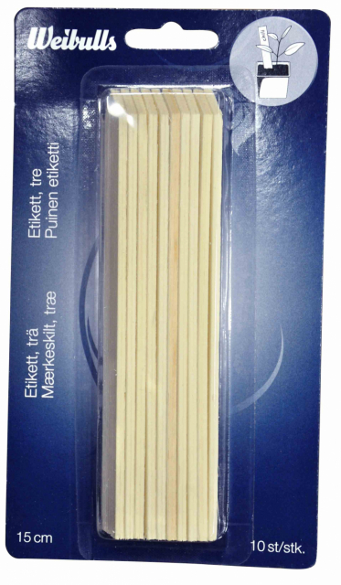 Label Wood 15 cm 10-pack