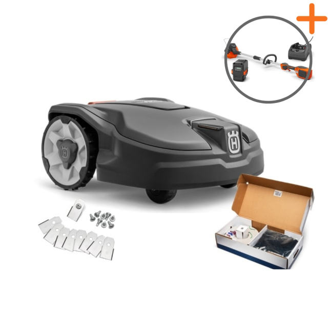 Husqvarna Automower® 305 Start Kit | Battery trimmer included for free!