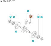 Piston pin bearing Husqvarna 340, 345, 350 5014516-01 Piston pin bearing Husqvarna 340, 345, 350 5014516-01