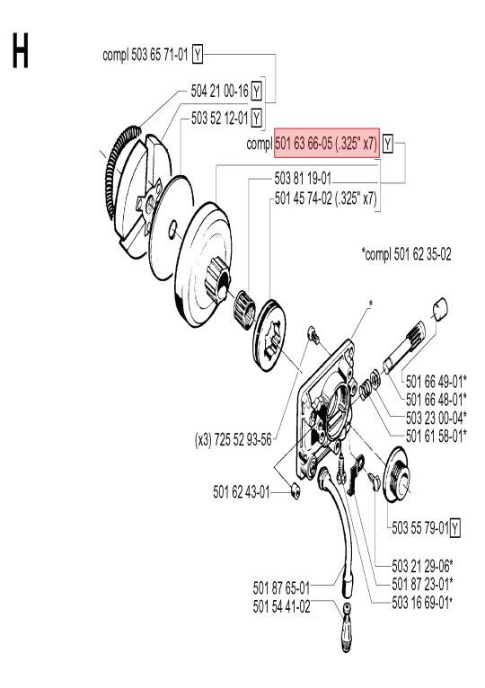 Clutch assy 240, 242, 42
