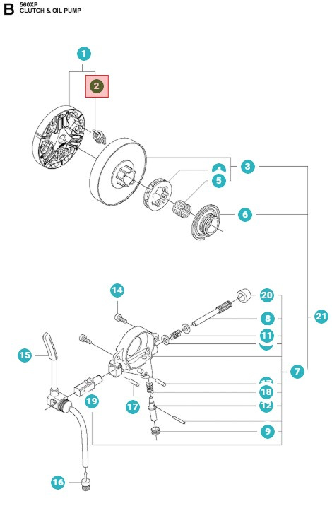 Clutch Spring 555/556/560/562 (2016-) - 5021647-01