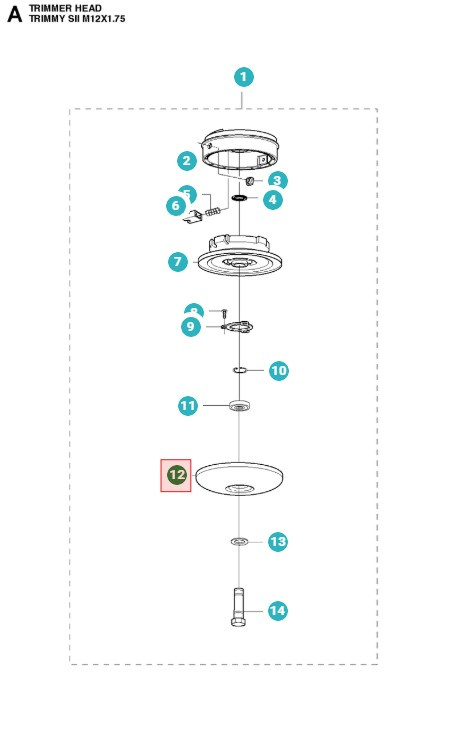 Bottom plate trimmer head Trimmy S II