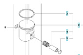 Piston 135, 140 435, 435 II, 440, 440 II, CS2240 Piston 135, 140 435, 435 II, 440, 440 II, CS2240