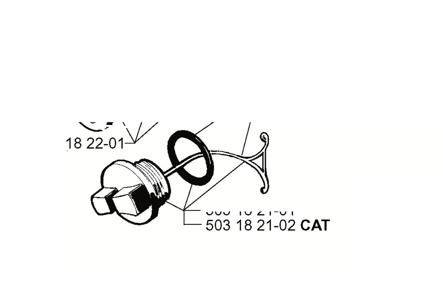 Tank cap Jonsered 2054, 2055 CAT