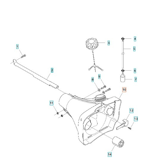 Fuel tank Jonsered BC, FC, CC 2145, 2245