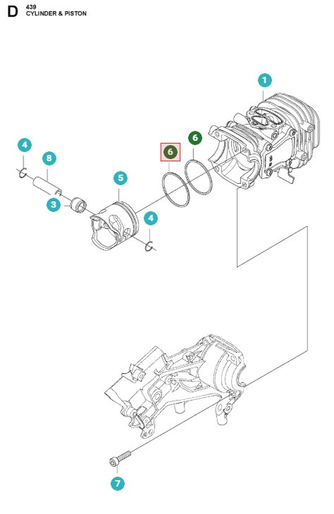 Piston Ring 439, T435, 540XP Mark III, T540XP Mark III