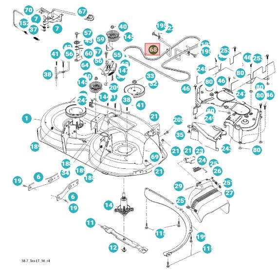 Belt Husqvarna LT126, LT151, LT154 LT1597