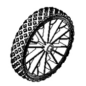 Wheel McCulloch SB121, ST53, MC621, MSB121 Wheel McCulloch SB121, ST53, MC621, MSB121