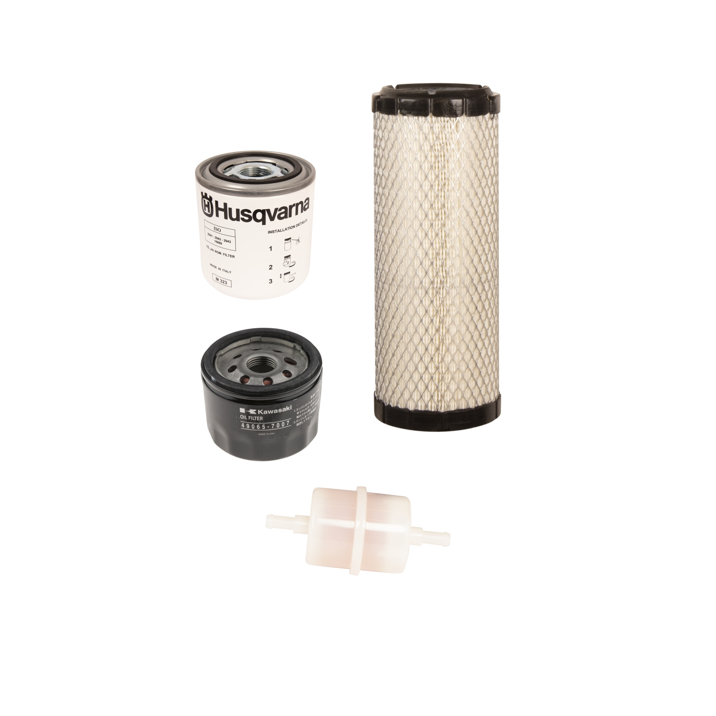 Maintenance kit with engine oil filter, air filter, fuel filter, hydraulic oil filter - every 200h