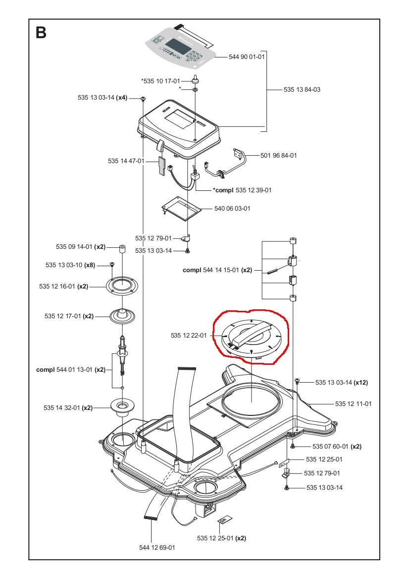 Hight adjustment knob