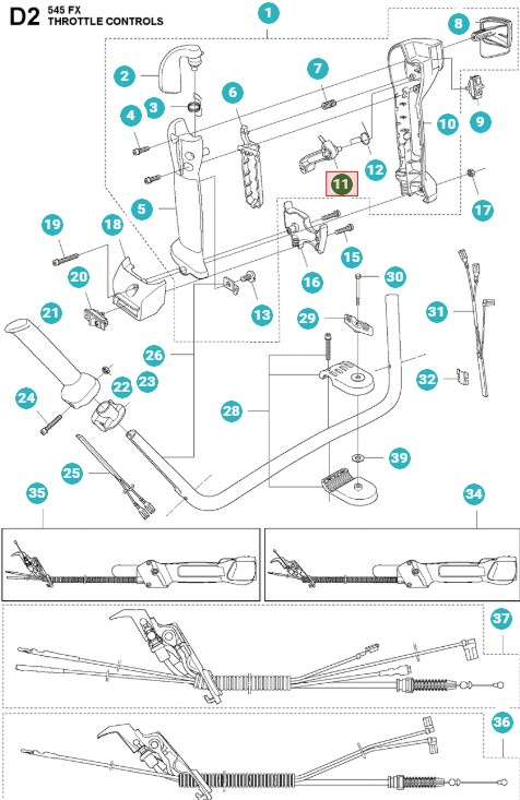 Throttle lever 5372635-01