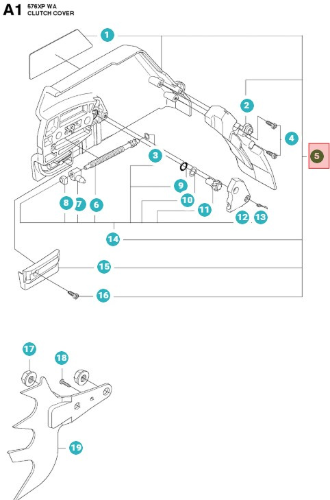 Clutch Cover Husqvarna 576XP, 576XPG