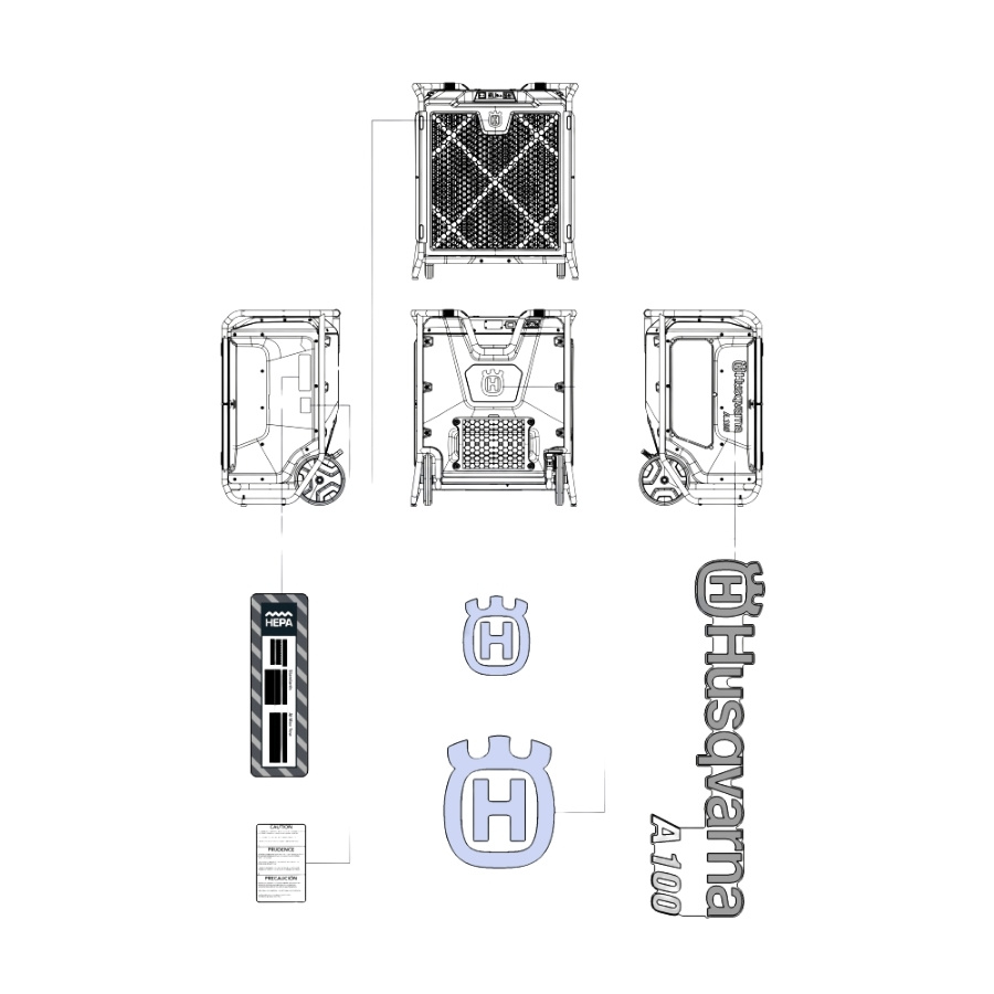 Decal kit of 100