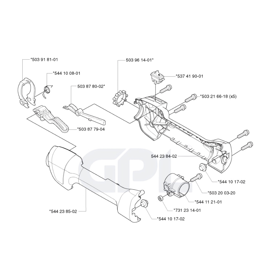 Handle, Throttle Control 5441436-03