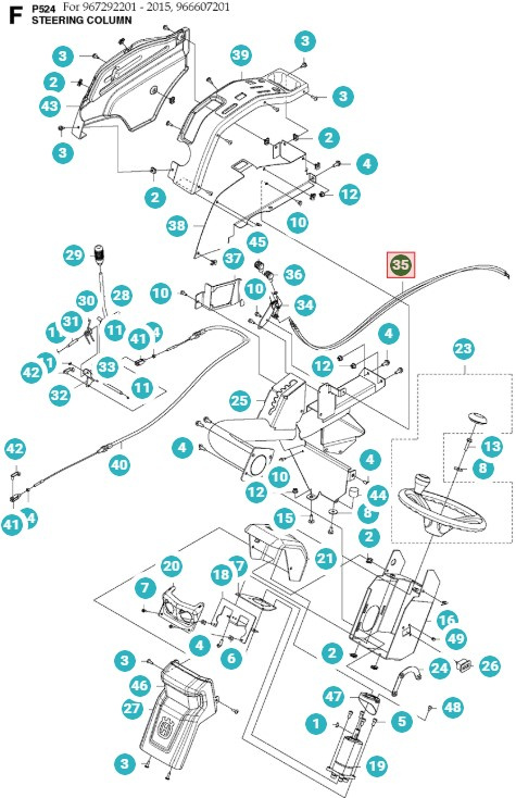 Wire Husqvarna P524, P524X