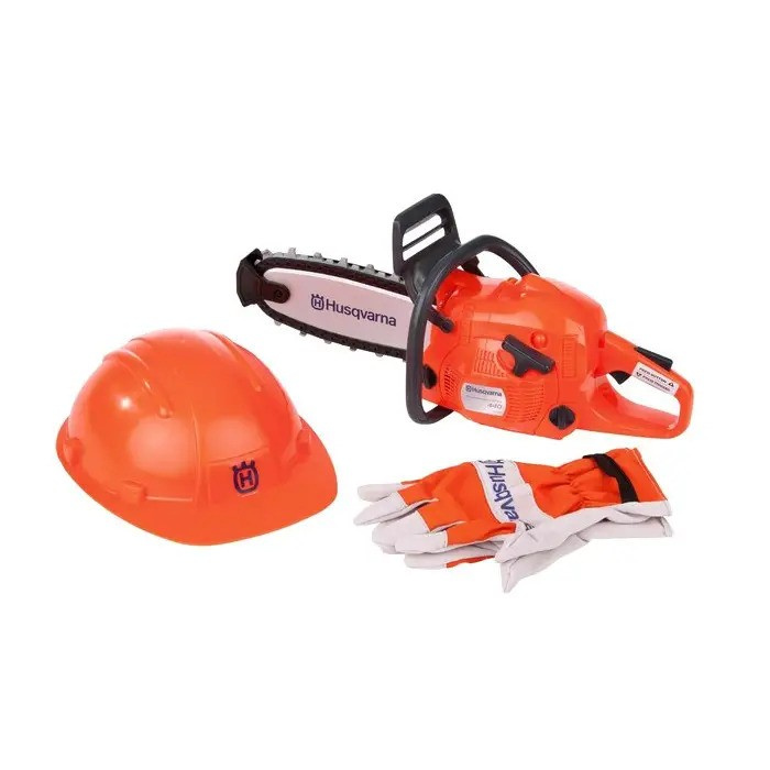 Husqvarna forestry kit for kids – chainsaw, helmet, gloves