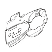 Chain guide plate assembly Chain guide plate assembly