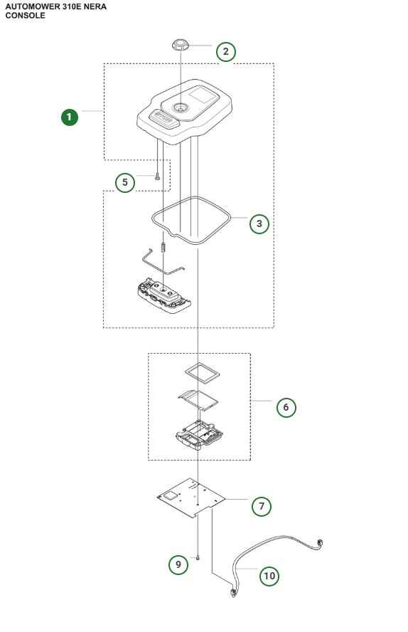 Stop button Automower Nera