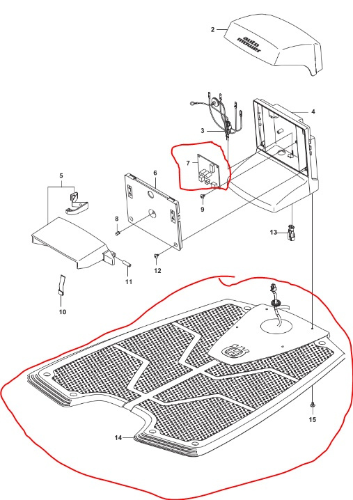 Charging plate KIT 220AC, 230ACX, 260ACX, 265ACX