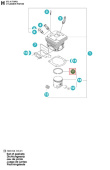 Piston ring 50mm Husqvarna 371XP, 372XP, CS2172, CS2166 Piston ring 50mm Husqvarna 371XP, 372XP, CS2172, CS2166