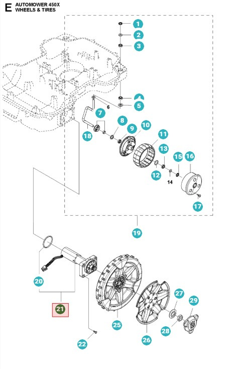 Motor Kit Drive Wheel 320, 330X, 420, 430X, 440, 450X
