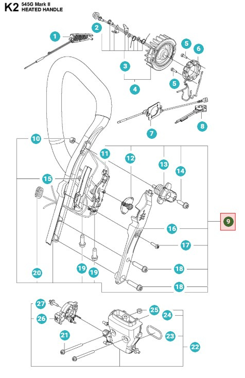 Front Handle Kit Heating 5820149-02