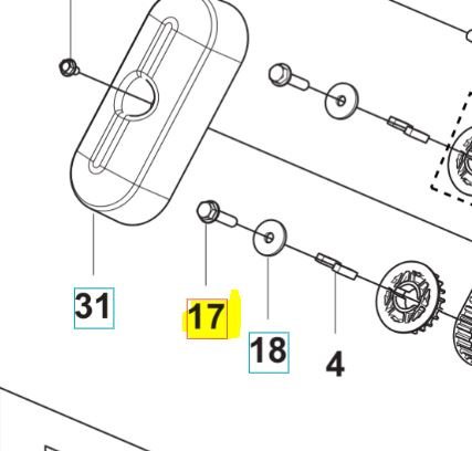 Screw, M8X35 Left Hand Threaded 5825085-01