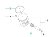 Piston Complete 545, 545G Mark II, 550XP, 550XPG Mark II Piston Complete 545, 545G Mark II, 550XP, 550XPG Mark II