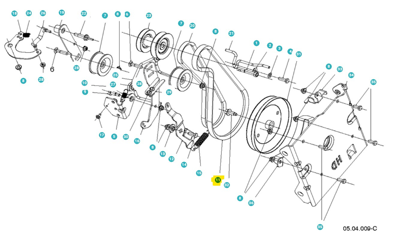 Drive belt ST327, ST330, ST424, ST427, ST430