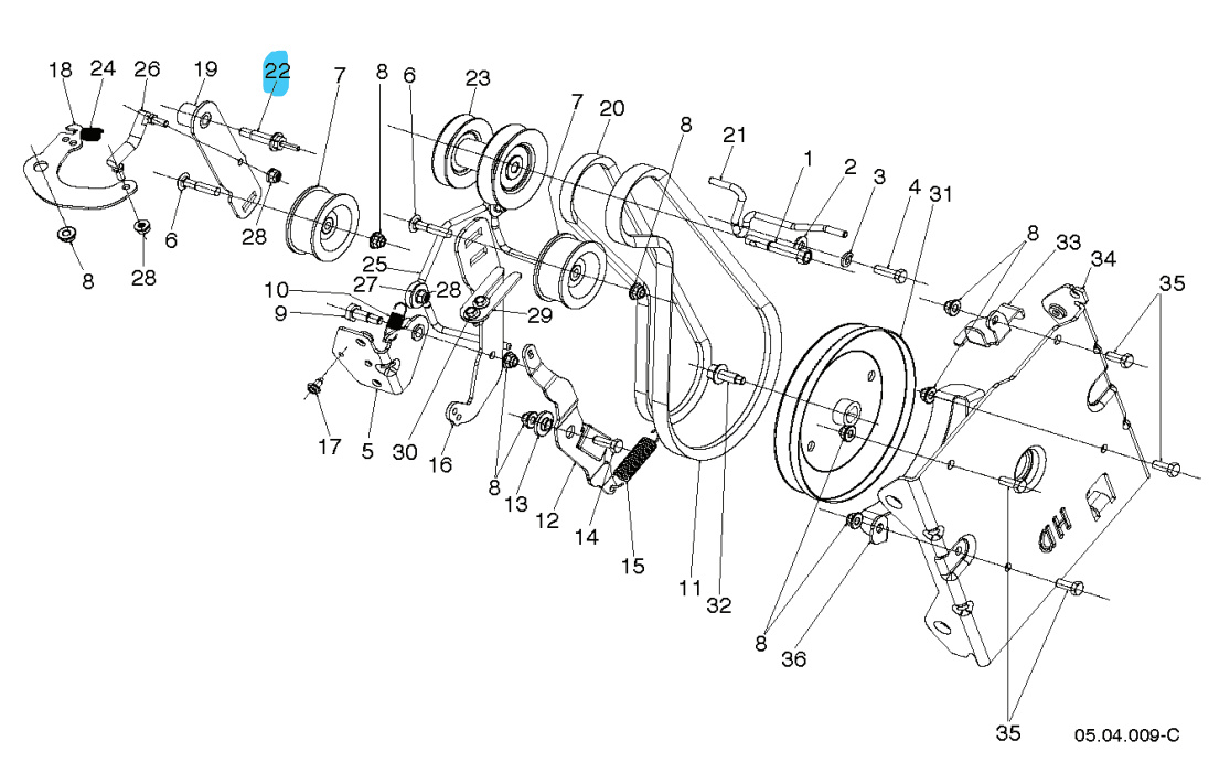 Guide Belt, Shoulder Screw 5892908-01
