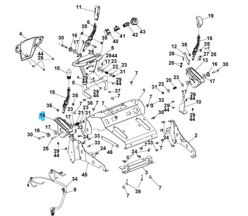Bracket Deflector Lever 5897540-01
