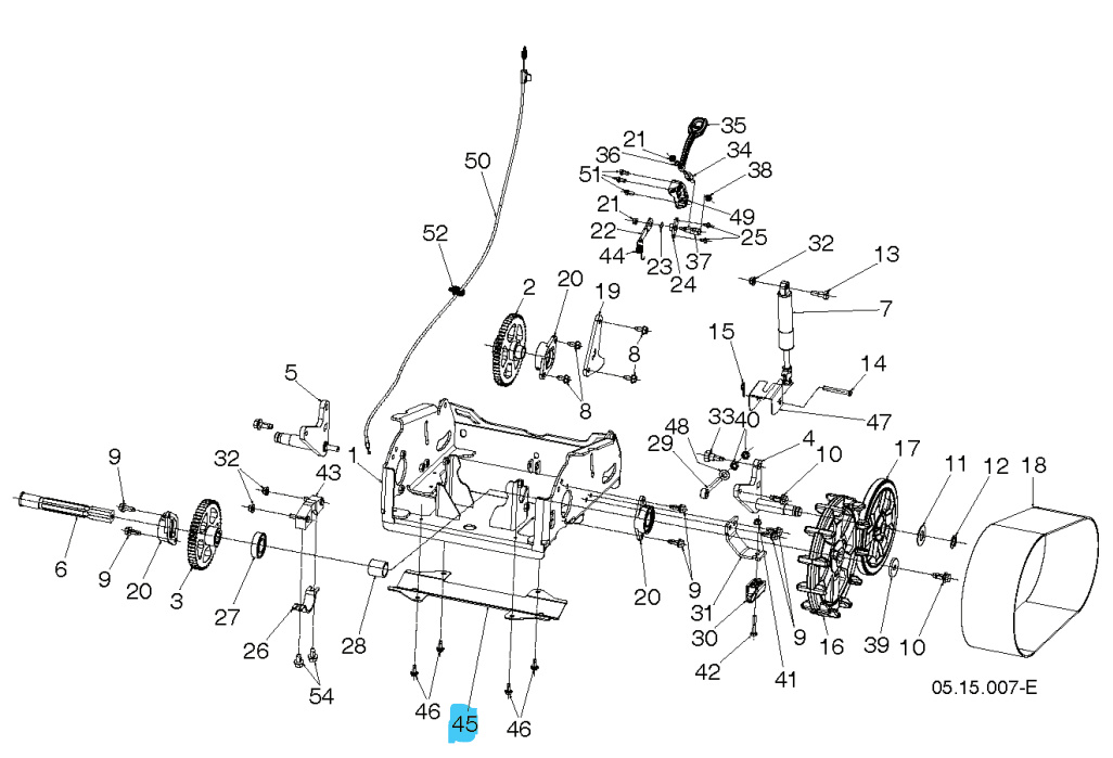 Cover Track Gear Ms428 Black