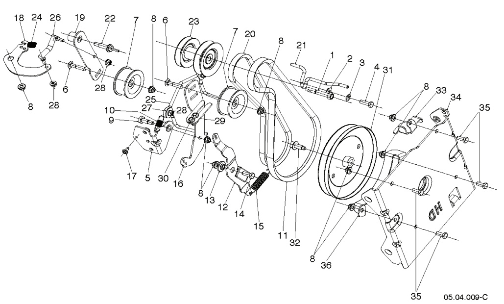 Guide Idler Arm Black Zinc 5929178-02