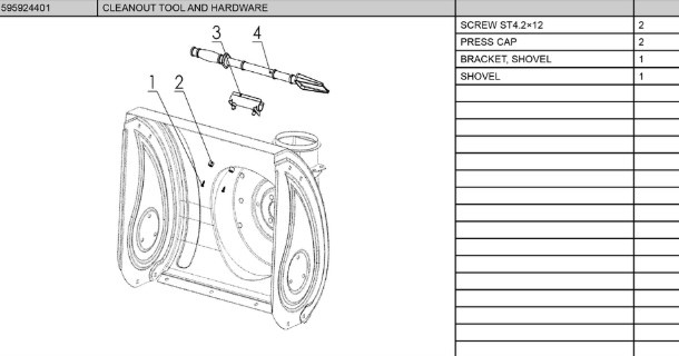Clean-out tool and hardware