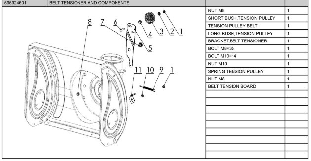 Belt tensioner and components