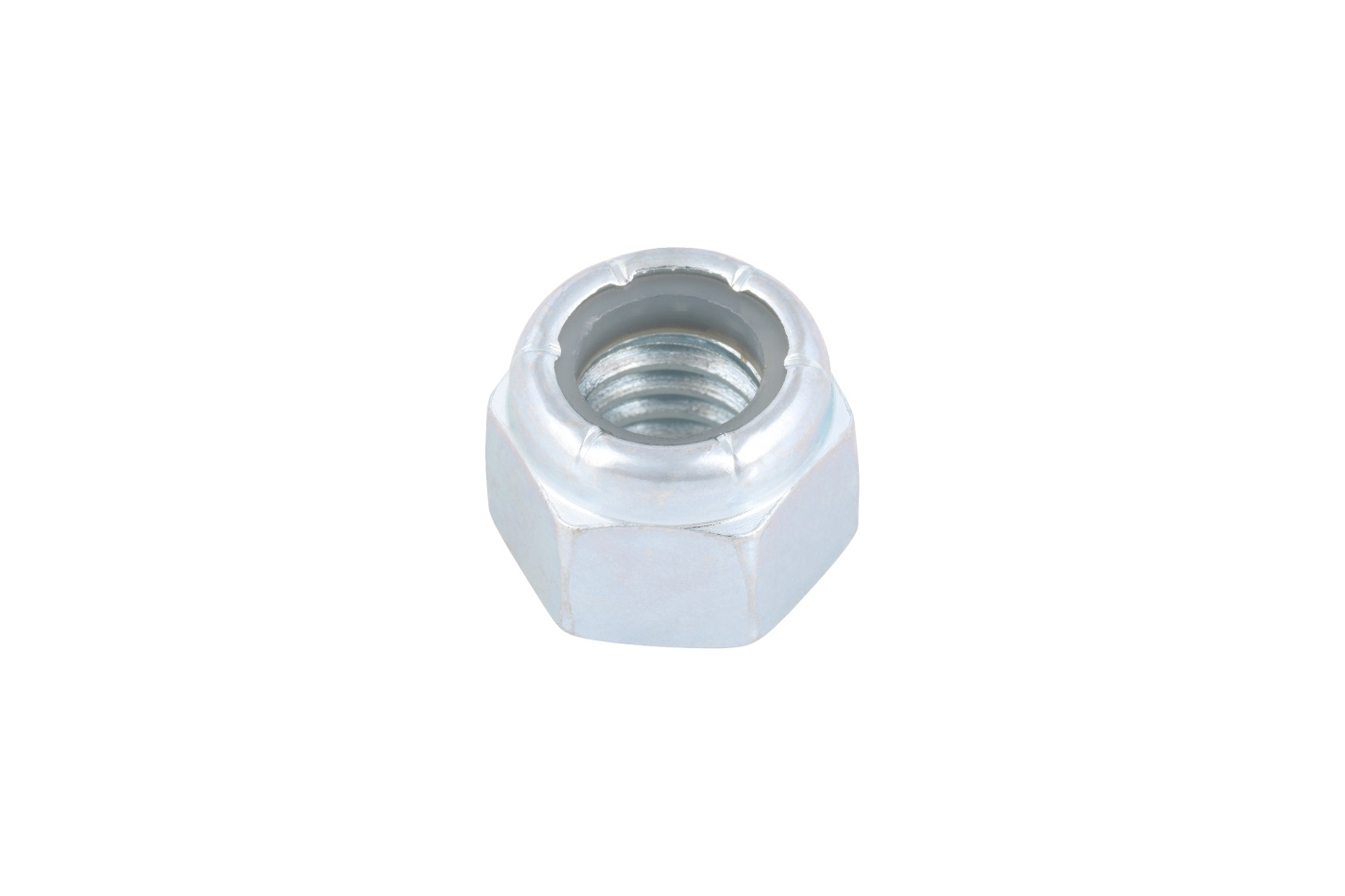 Nut prevail torque hex nut w nonmetal insert 3/8-16 x.564 in st clear zinc