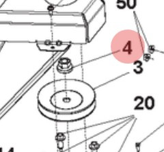 Nut flange 3/4-16 zp