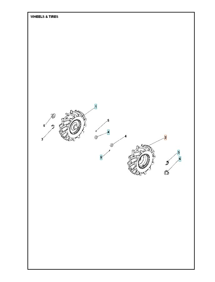 Left Wheel 3.50X6 5986783-01