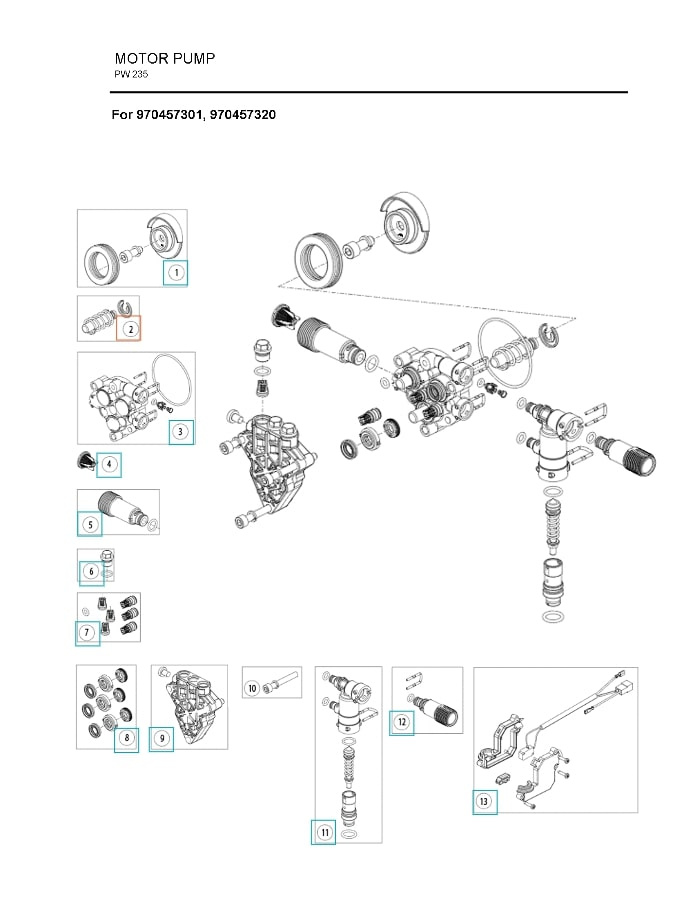 Dia 10 Pump Piston Kit 5986841-31
